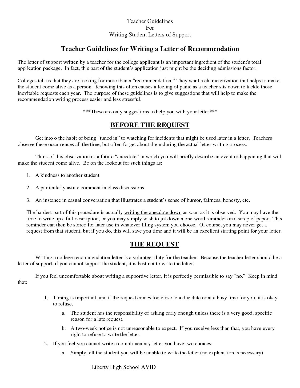 Top 10 Sample Recommendation Letters for Students to Seriously Consider ...